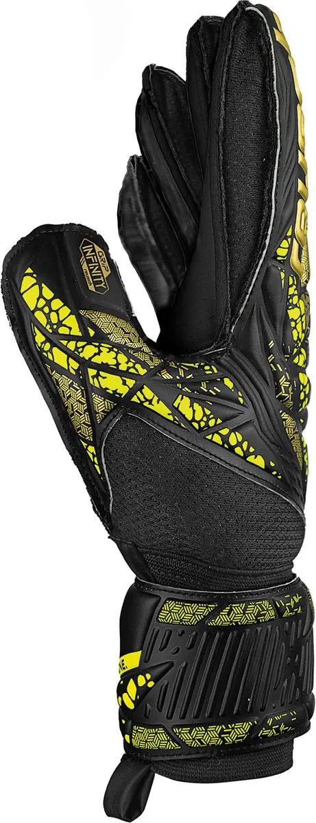 Reusch Attrakt Infinity Finger Support Keepershandschoenen - Maat 9 - Geelgoudzwart