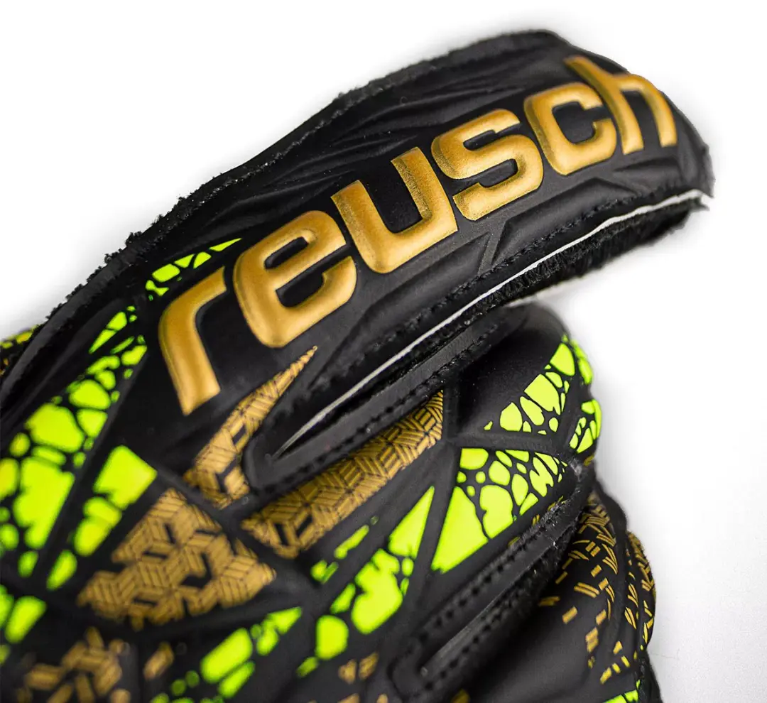 Reusch Attrakt Infinity Finger Support Keepershandschoenen - Maat 9 - Geelgoudzwart - afbeelding 6 van 6