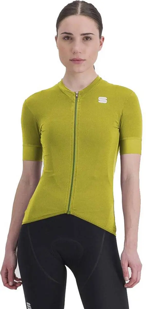 Sportful Monocrom Korte Mouw Wielertrui Groen S Vrouw