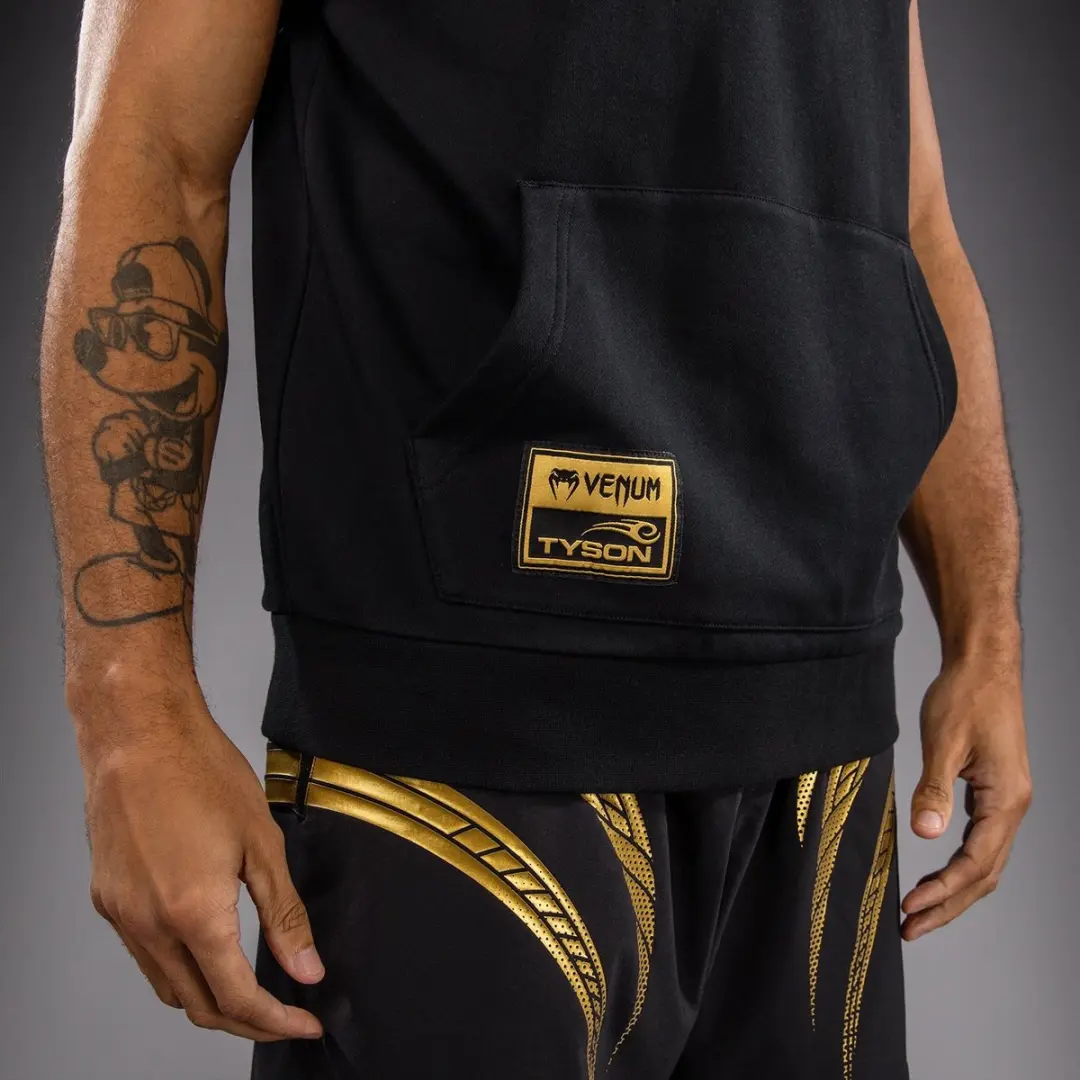 Venum x Mike Tyson Tiger Mouwloze Hoodie - Zwart/Goud S