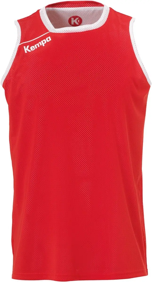 Kempa Reversible Tank Top Kind Rood-Wit Maat 152