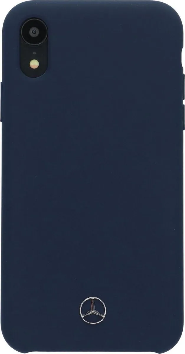 Navy hoesje van Mercedes-Benz - Backcover - iPhone XR - Silicone