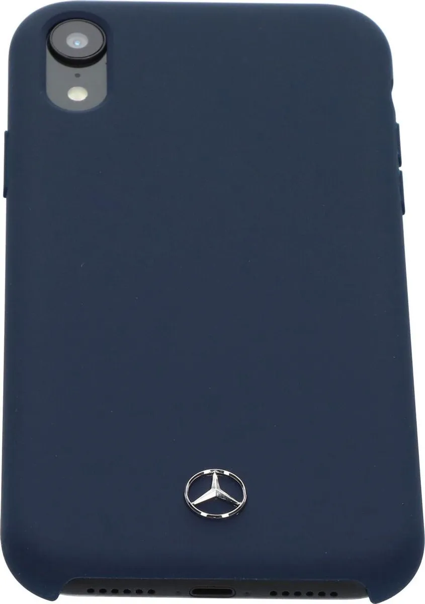 Navy hoesje van Mercedes-Benz - Backcover - iPhone XR - Silicone