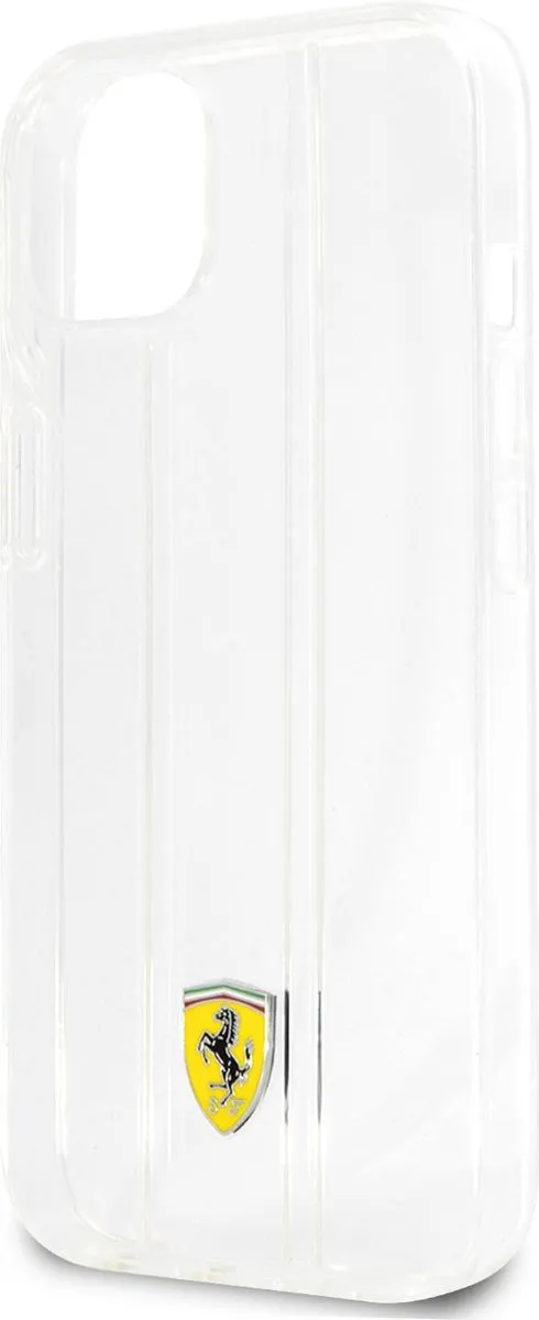 Ferrari 3D Stripes Backcover iPhone 13 - Transparant