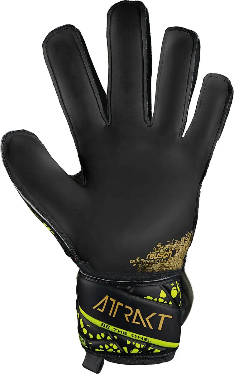 Reusch Attrakt Infinity Finger Support Keepershandschoenen 10 - Geelgoudzwart
