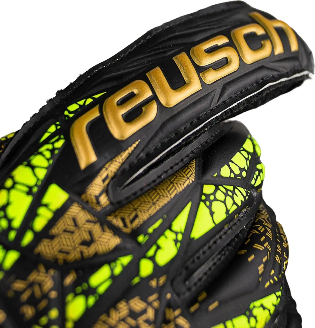 Reusch Attrakt Infinity Finger Support Keepershandschoenen 10 - Geelgoudzwart