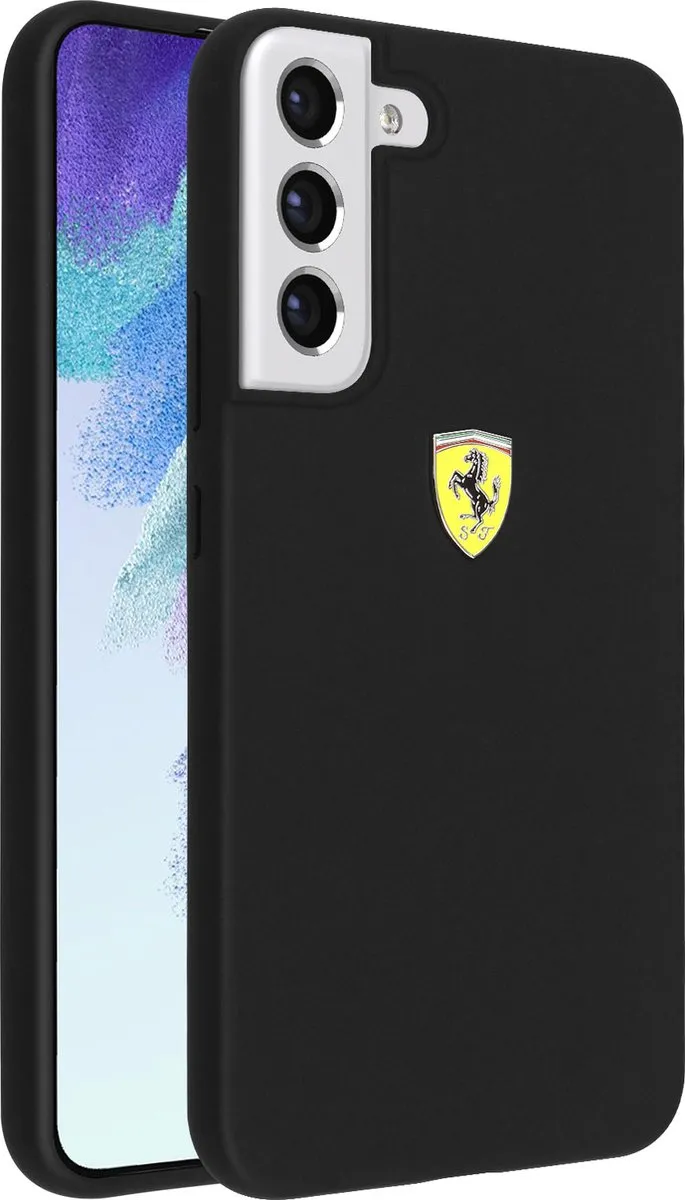Ferrari SF Silicone Hoes Samsung Galaxy S22 Plus - Zwart