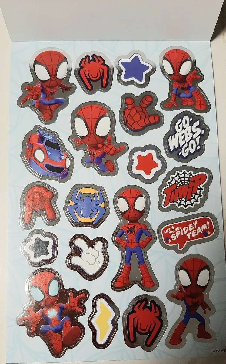 Marvel Spidey Amazing Friends Stickers - 6 Vellen - Blauw/Rood/Wit