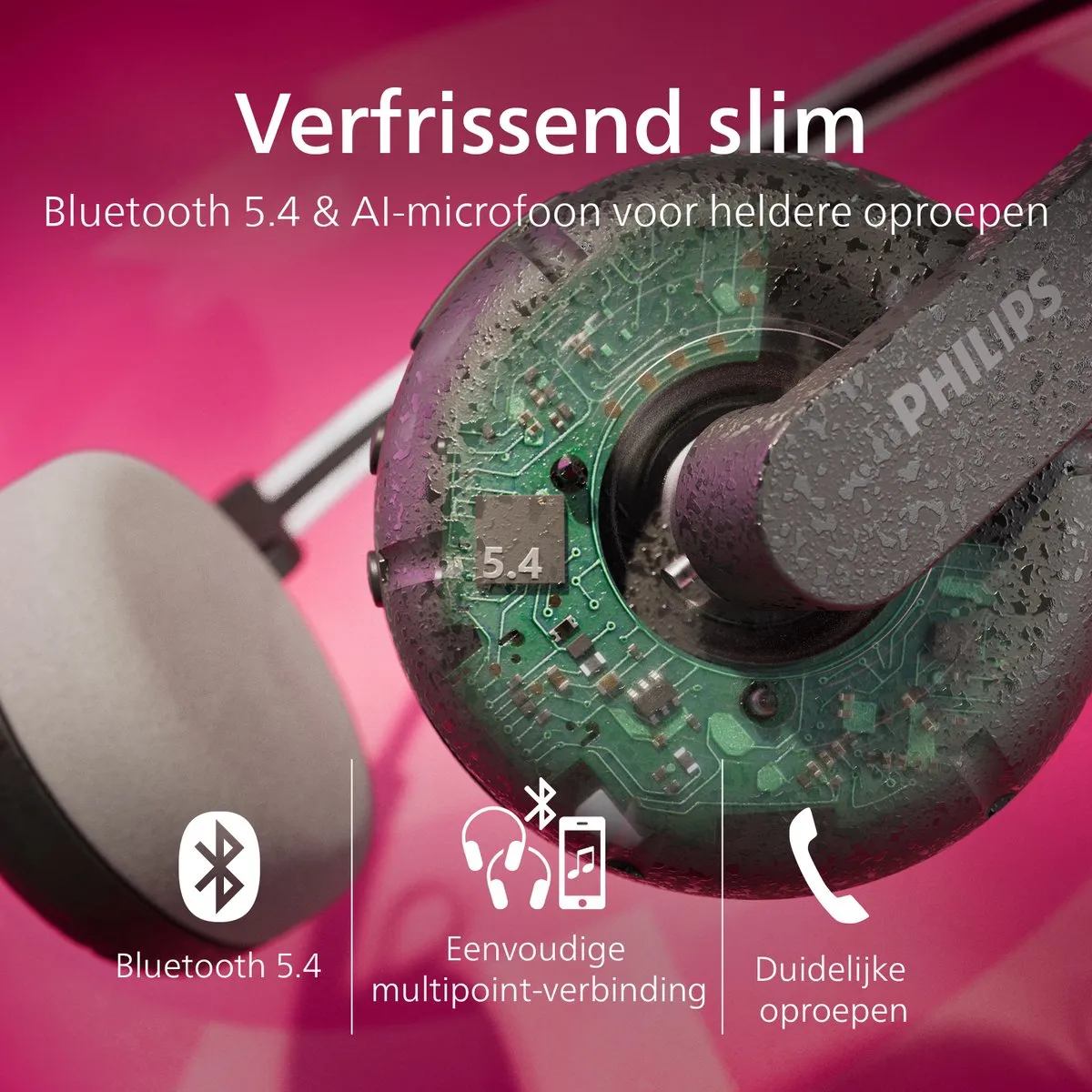 Philips TAH2000BK/00 Draadloze On-Ear Koptelefoon - Zwart - afbeelding 6 van 6