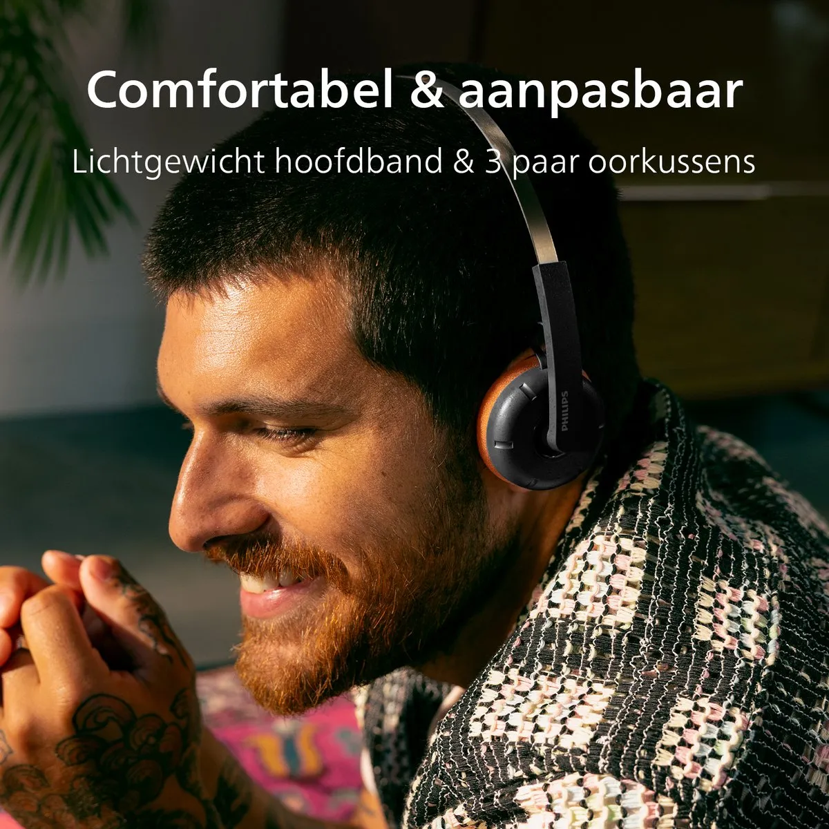 PHILIPS TAH2000BK/00 Draadloze on-ear koptelefoon - multipoint aansluiting - Retro Look - Light Weight - Zwart