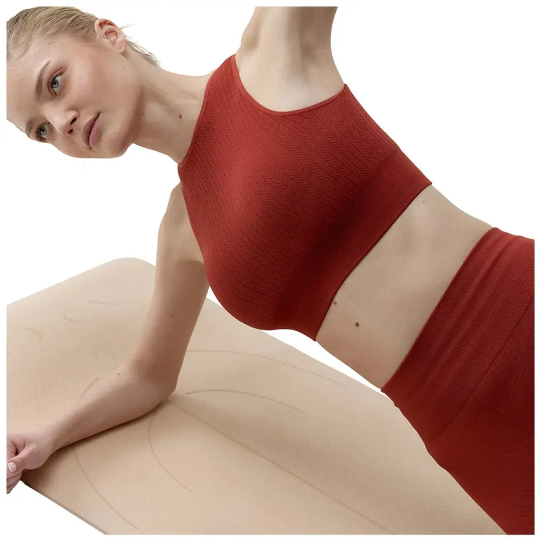 Born Living Yoga Zinara Seamless Korte Leggings - M - Rood