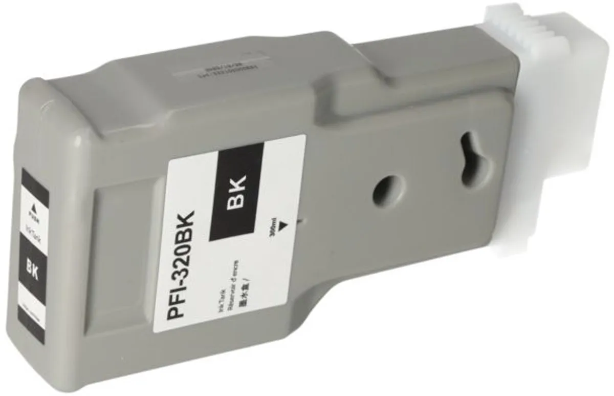 PrintAbout PFI-320BK Inktcartridge Zwart - 300ml - Canon