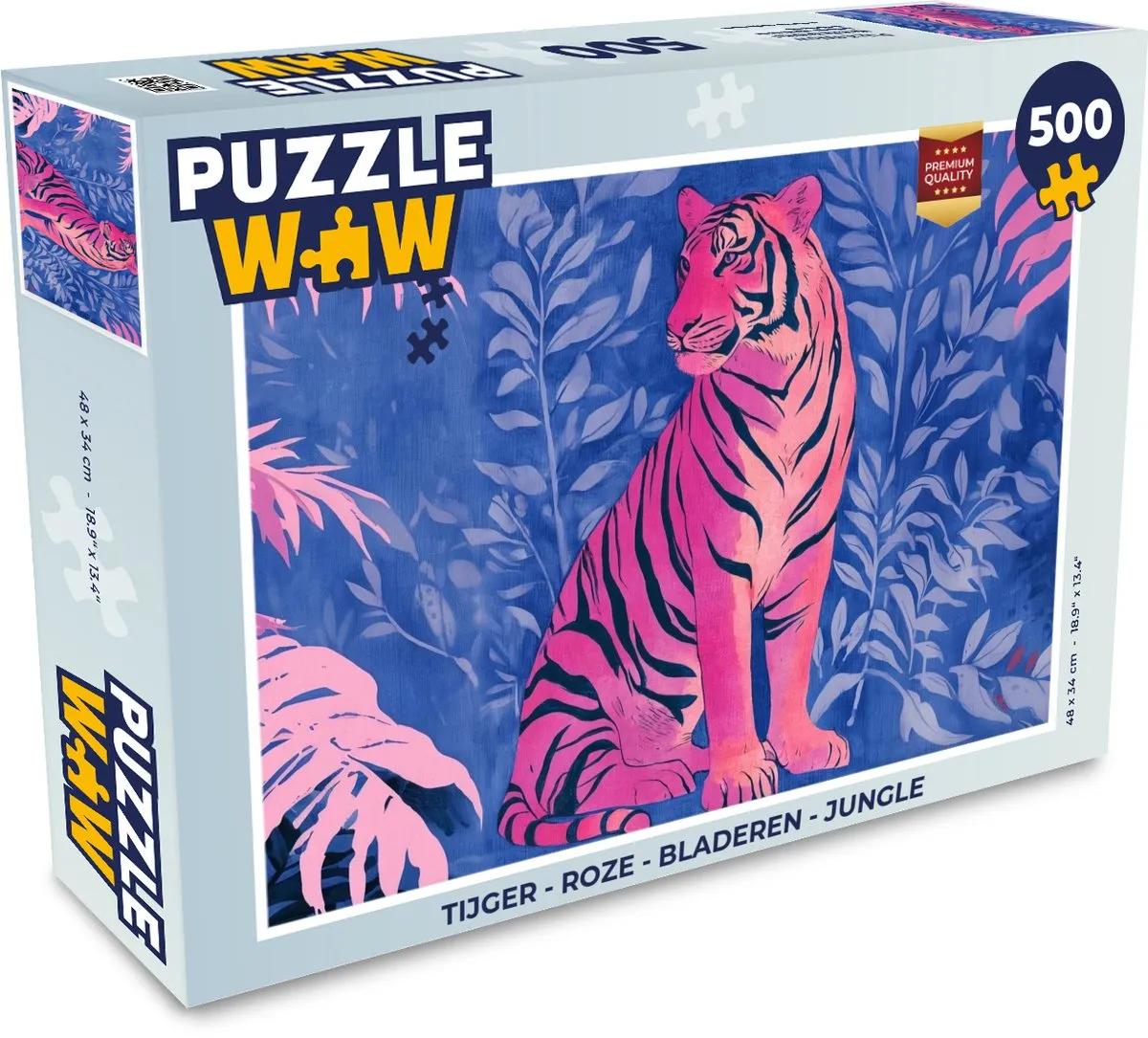 PuzzleWow Tijger Jungle Legpuzzel 500 Stuks