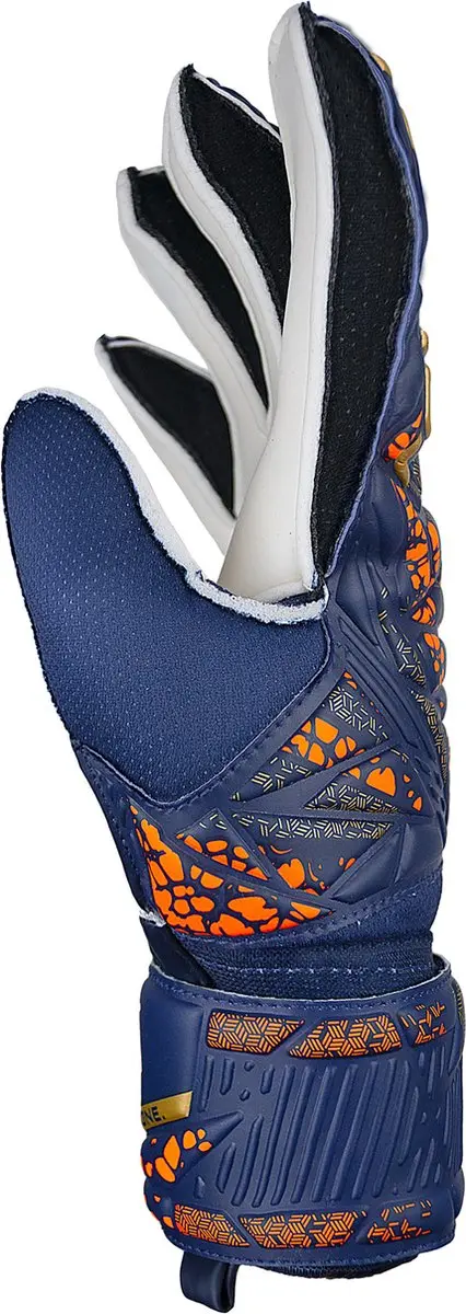 Reusch Attrakt Solid Keeperhandschoenen - Blauw-goud - Maat 9 - afbeelding 4 van 6