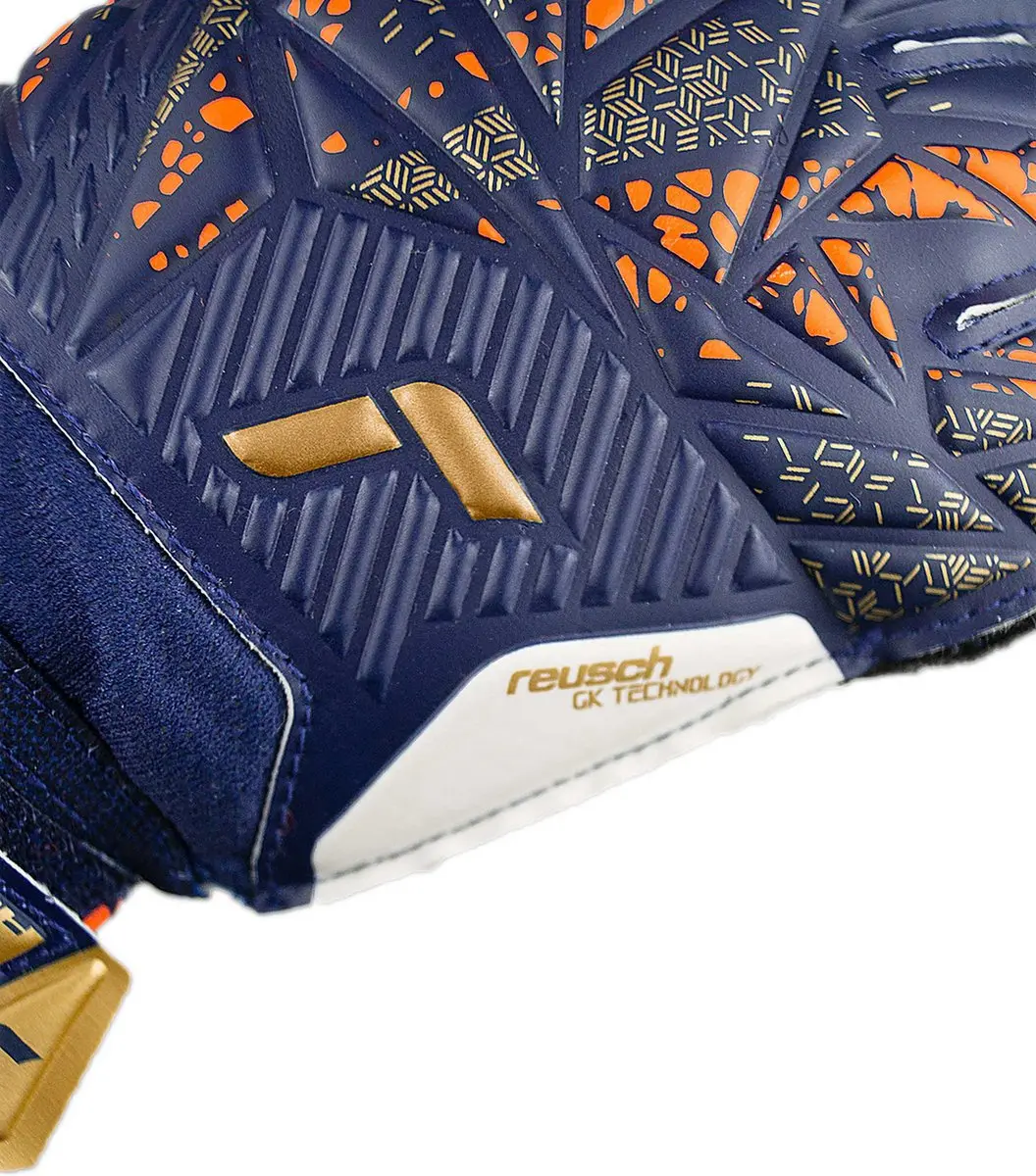 Reusch Attrakt Solid Keeperhandschoenen - Blauw-goud - Maat 9 - afbeelding 6 van 6