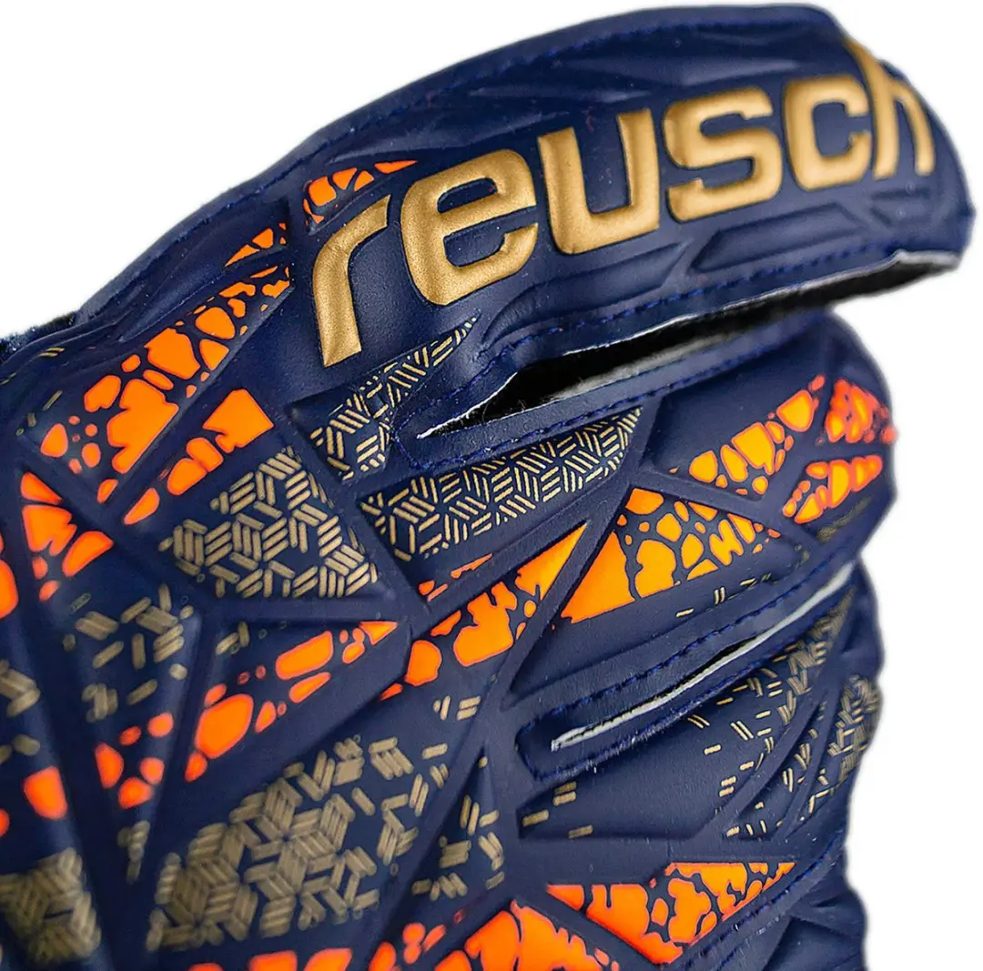 Reusch Attrakt Solid Keeperhandschoenen - Blauw-goud - Maat 9 - afbeelding 5 van 6