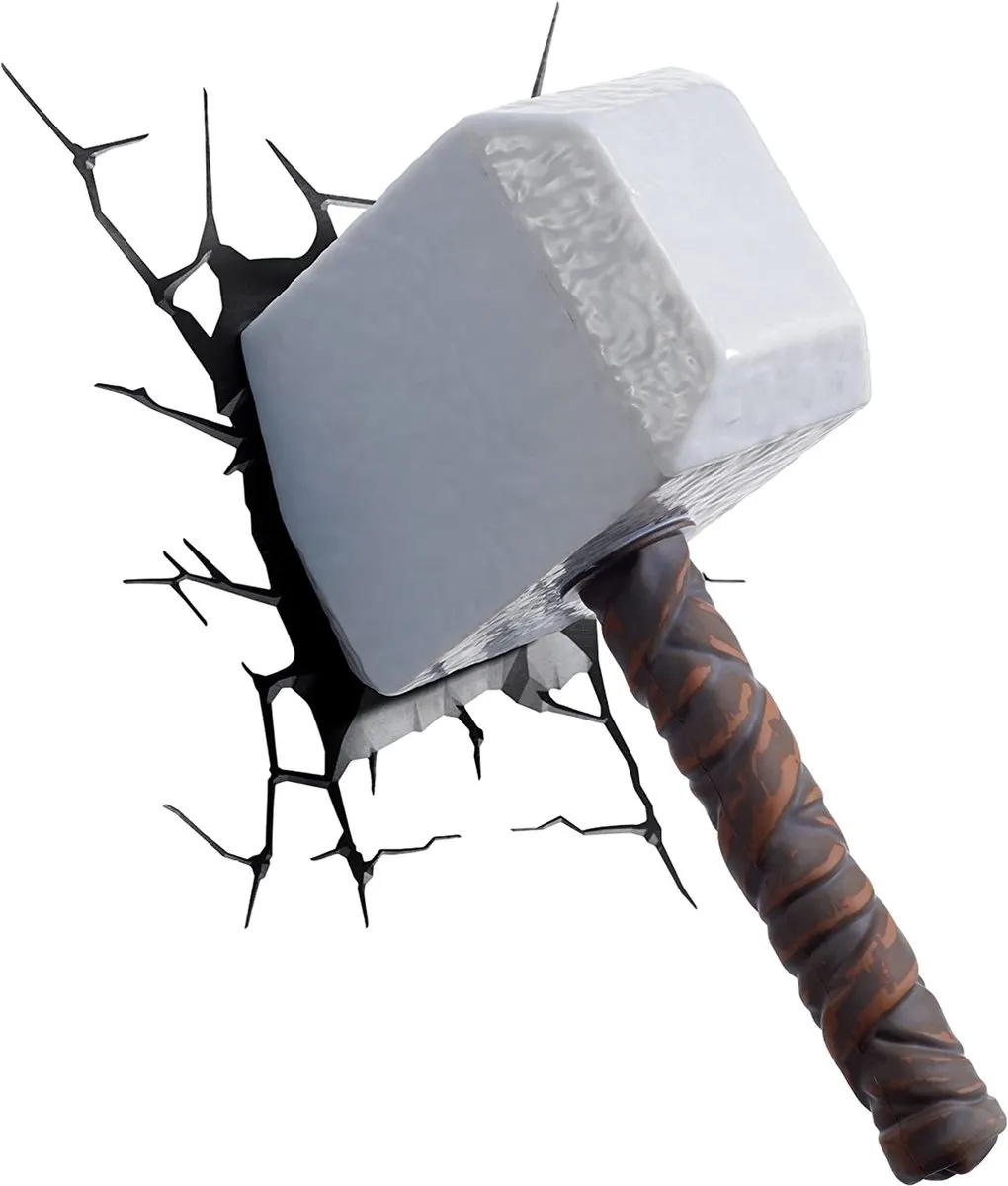 Marvel Thor Hammer 3D LED Wandlamp
