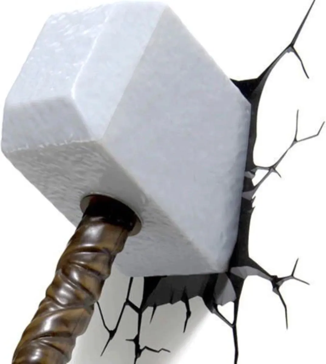 Marvel Thor Hammer 3D LED Wandlamp - Draadloos - Grijs