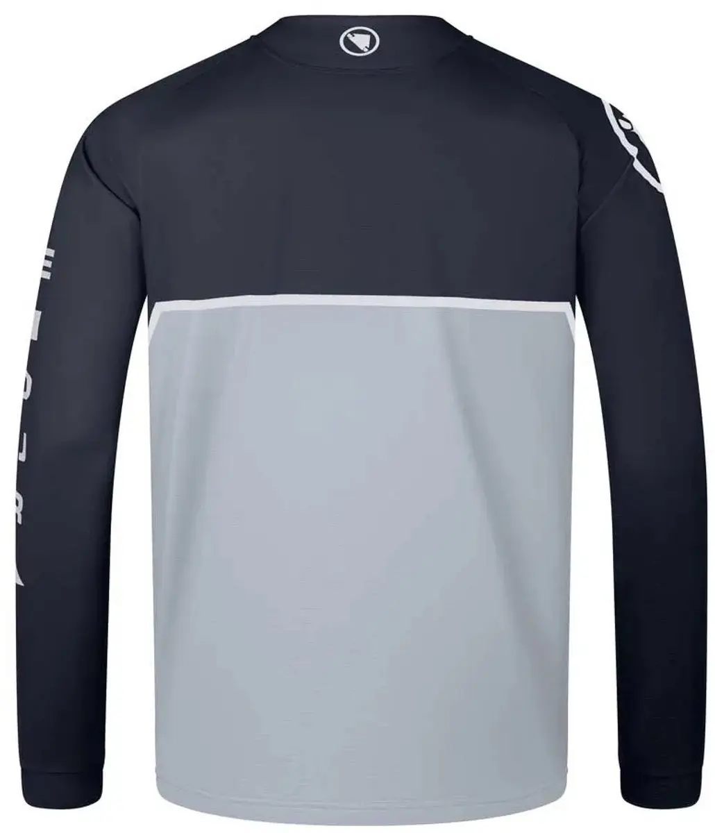 Endura Singletrack Core Printed LS Jersey - XL - Zwart/Grijs