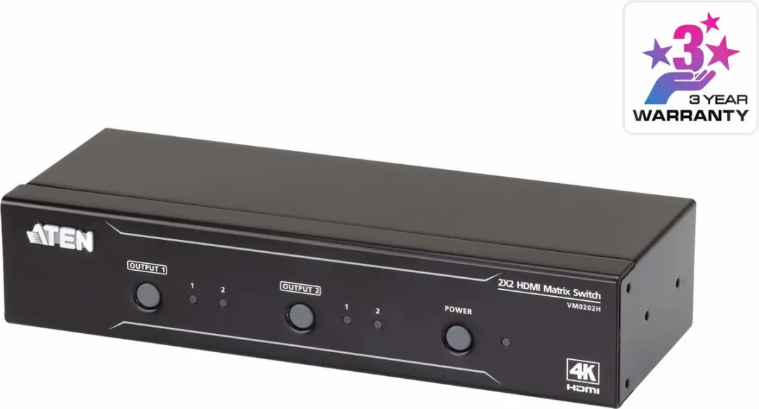 Aten VM0202H-AT-G HDMI Matrix 2x2 - 4.3W - Zwart - afbeelding 6 van 6