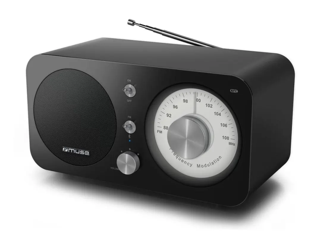 Muse M-095BT Klassieke Bluetooth Radio - 5W - Zwart