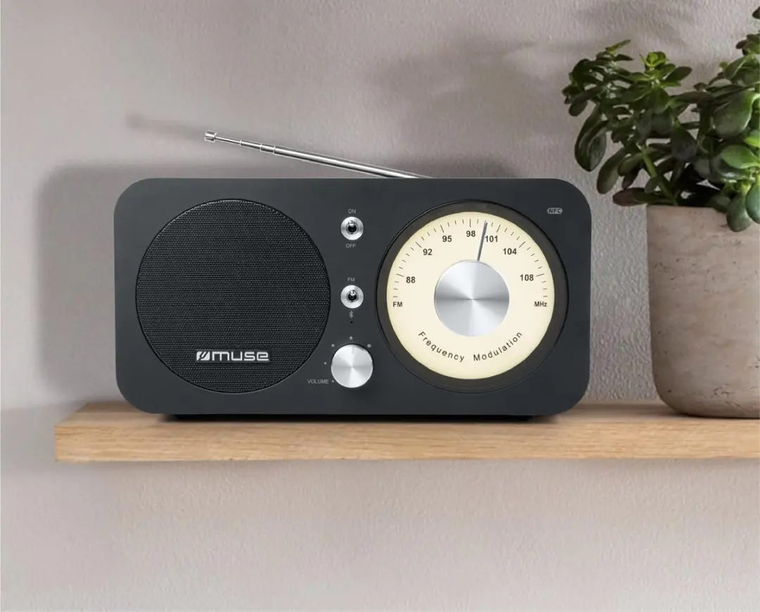 Muse M-095BT Klassieke Bluetooth Radio - 5W - Zwart