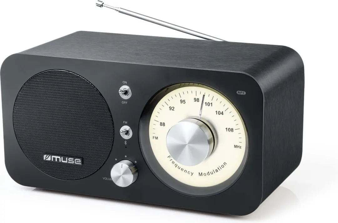 Muse M-095BT Klassieke Bluetooth Radio - 5W - Zwart