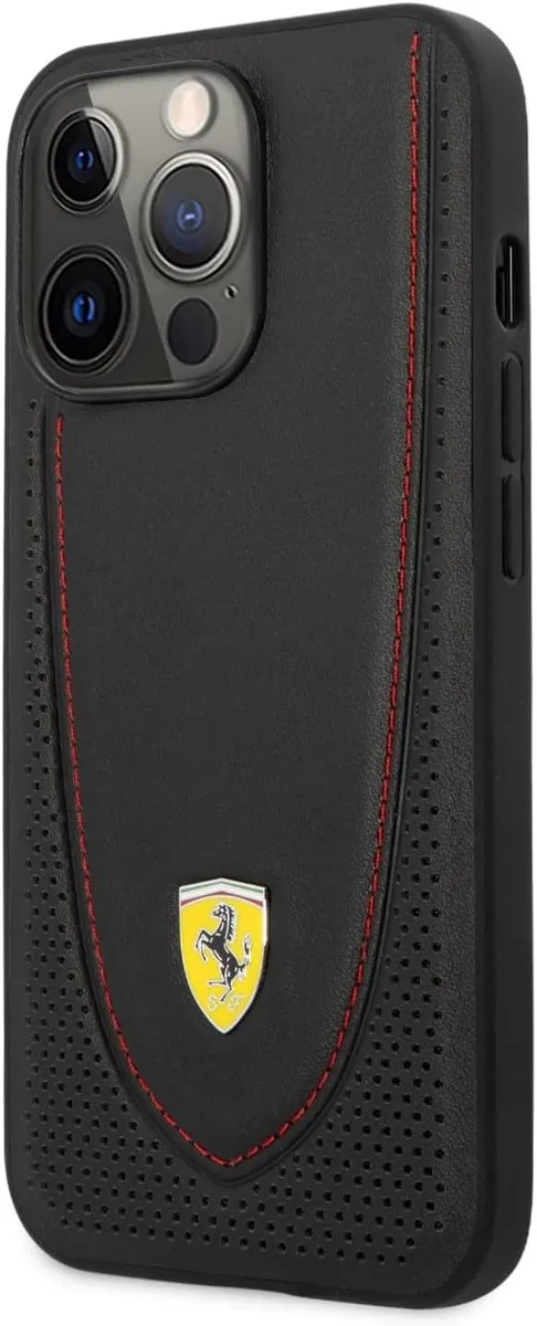 Ferrari Leather Curved Line Hoesje FESLCP13MBK