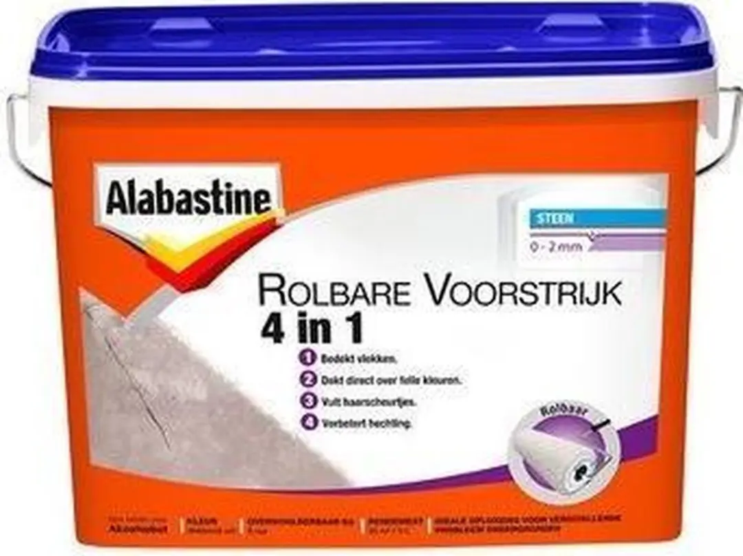 Alabastine Rolbare Voorstrijk 4-in-1 5L - Wit - afbeelding 4 van 4