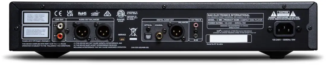 NAD C589 CD-Speler - Zwart - afbeelding 2 van 3