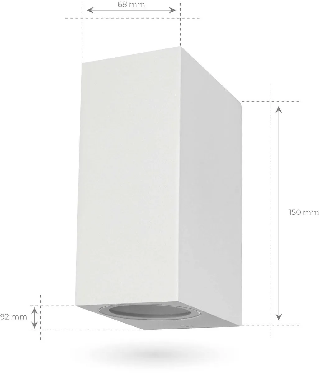 LEDVION Cube Wandlamp 2x0.5W 2700K - IP54