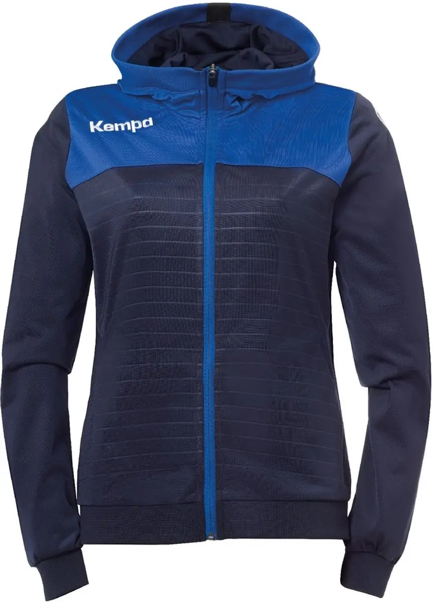 Kempa Emotion 2.0 Jas met Capuchon Dames Marine Blauw-Royal Blauw Maat XS