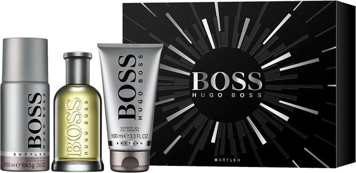 Hugo Boss Bottled Geschenkset - Eau de Toilette 100ml + Deo 150ml + Showergel 100ml