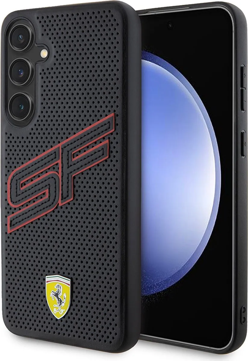 Ferrari Backcase Hoesje Samsung Galaxy S24+ - Effen Zwart