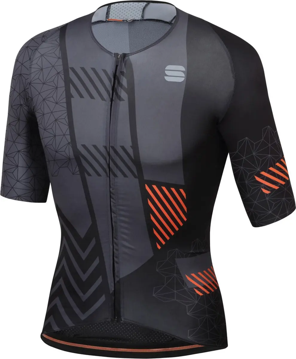 Sportful Fietsshirt Korte mouwen voor Heren Zwart Grijs