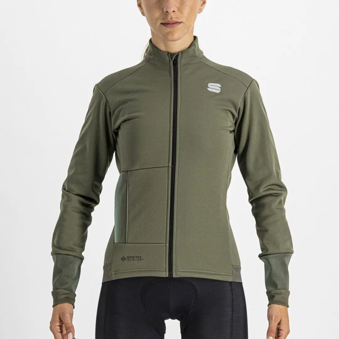 Sportful Fietsjack winter dames Groen