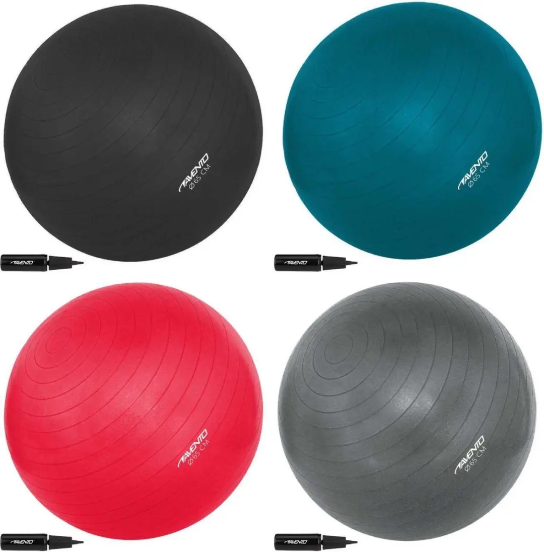 Avento Fitnessbal 65cm - Zwart
