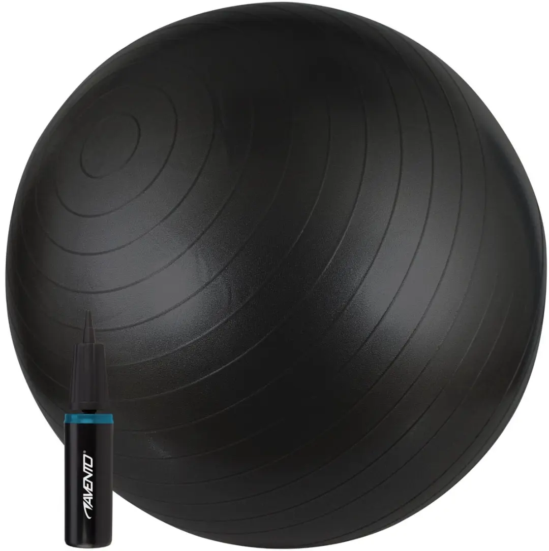 Avento Fitnessbal 65cm - Zwart - afbeelding 6 van 6
