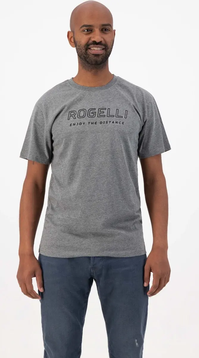 Rogelli Logo Heren Sportshirt - Korte mouw - Grijs - L - afbeelding 6 van 6