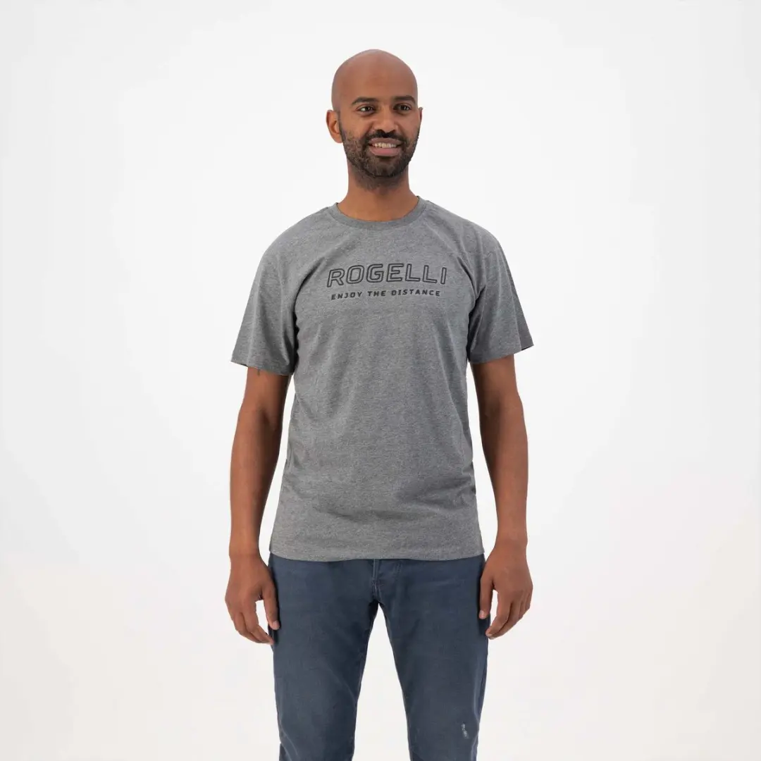 Rogelli Logo Heren Sportshirt - Korte mouw - Grijs - L - afbeelding 3 van 6