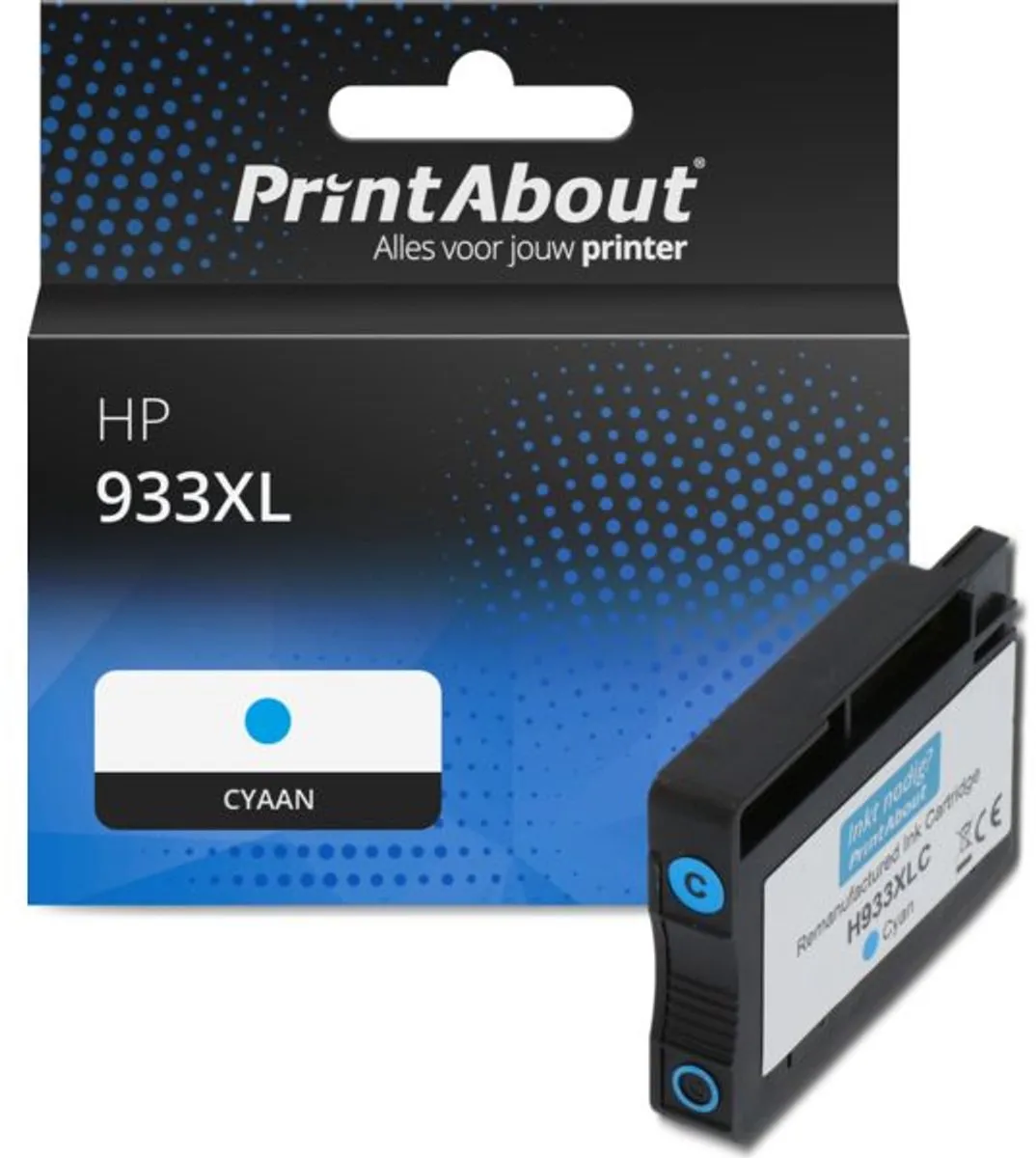 PrintAbout Huismerk HP 933XL Inktcartridge Cyaan