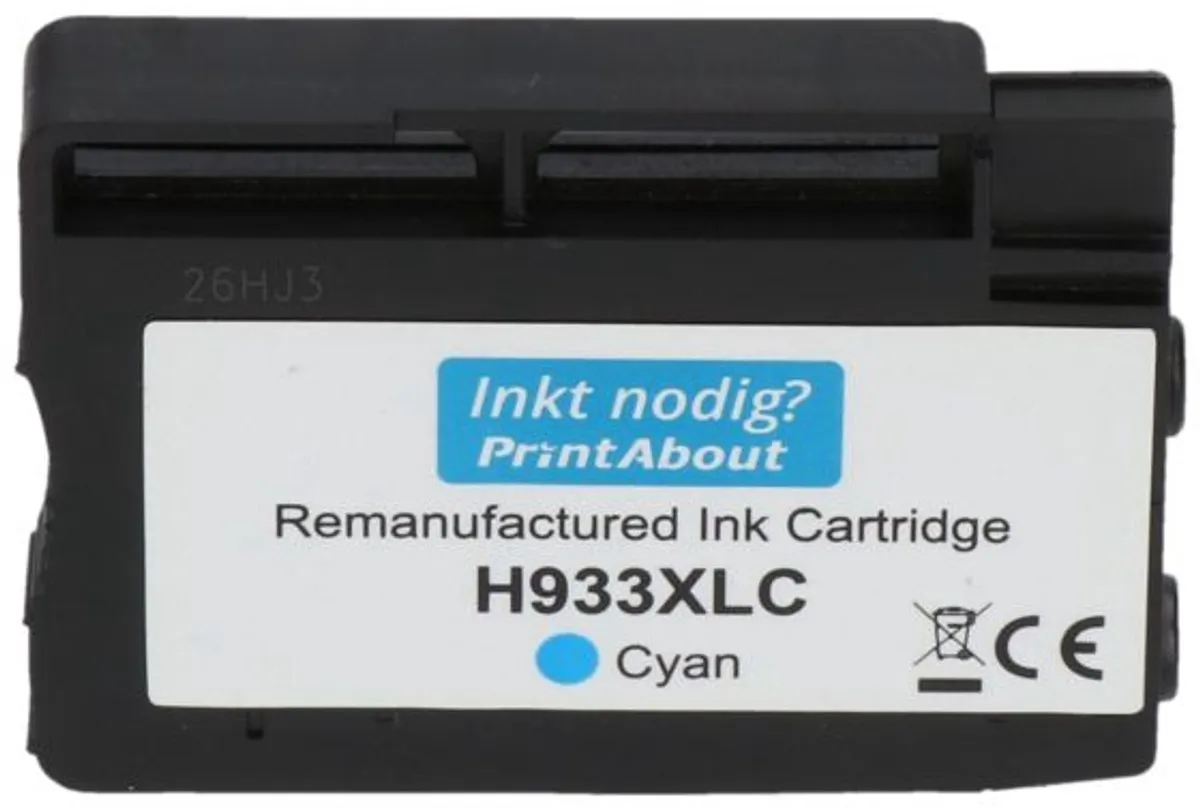 PrintAbout Huismerk HP 933XL Inktcartridge Cyaan - 900 Pagina's