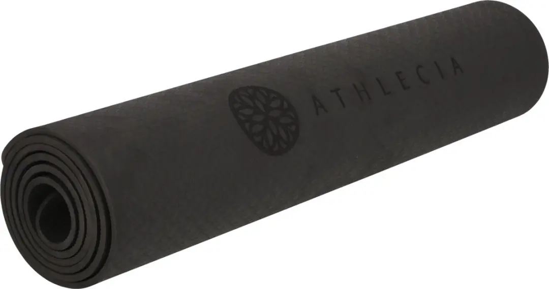 Athlecia Estell Yogamat 173x61cm - 6mm TPE - Zwart - afbeelding 4 van 4