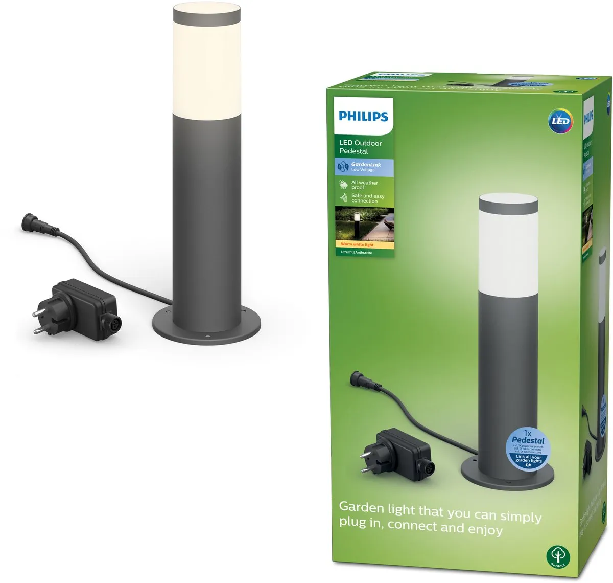 Philips LED Utrecht Sokkellamp Basisset