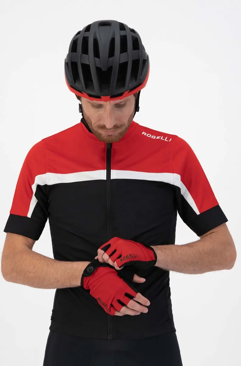 Rogelli Core Heren Fietshandschoenen Korte Vinger XXL - Rood