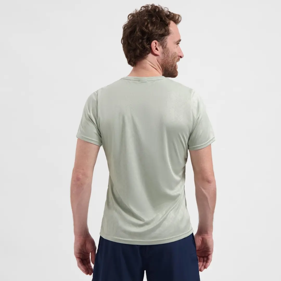 Rogelli Motion Heren Hardloopshirt - Korte Mouw - Grijs/Groen