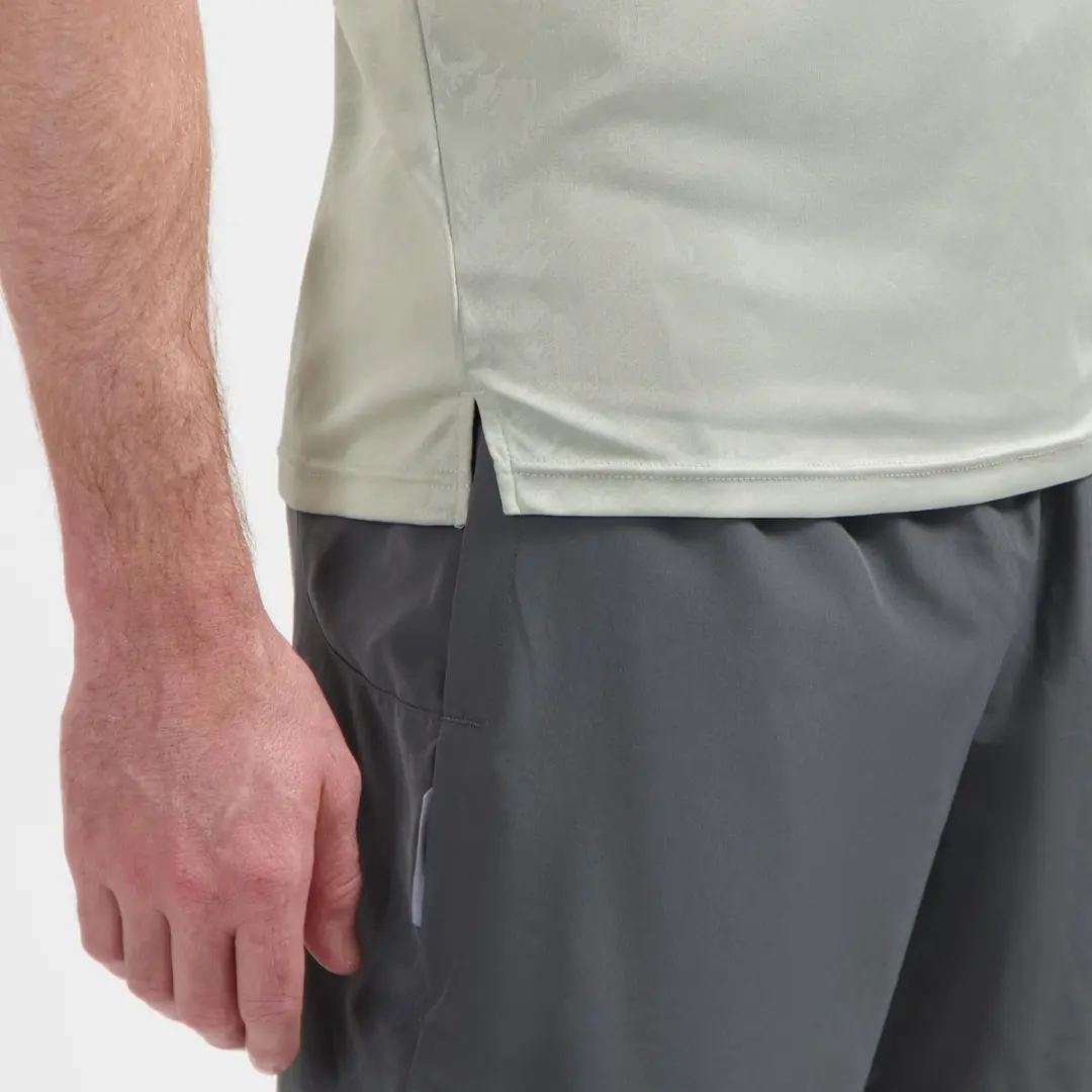 Rogelli Motion Heren Hardloopshirt - Korte Mouw - Grijs/Groen