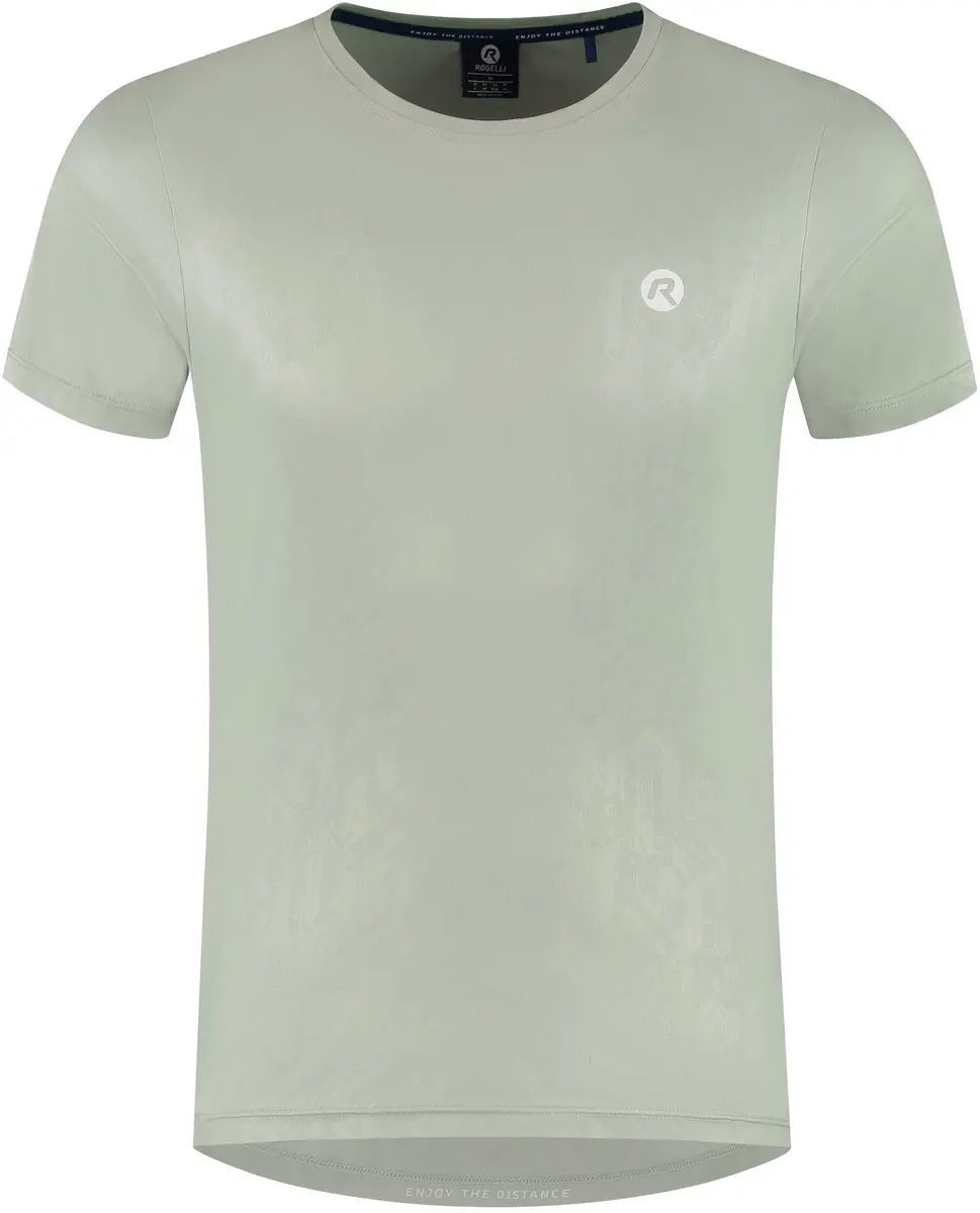 Rogelli Motion Heren Hardloopshirt - Korte Mouw - Grijs/Groen