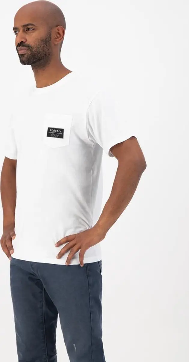Rogelli Pocket Heren Sportshirt Wit - L - afbeelding 2 van 6