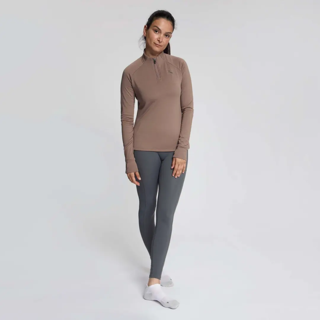 Rogelli Essential Dames Hardloopshirt Lange Mouw - Mokka - afbeelding 5 van 6
